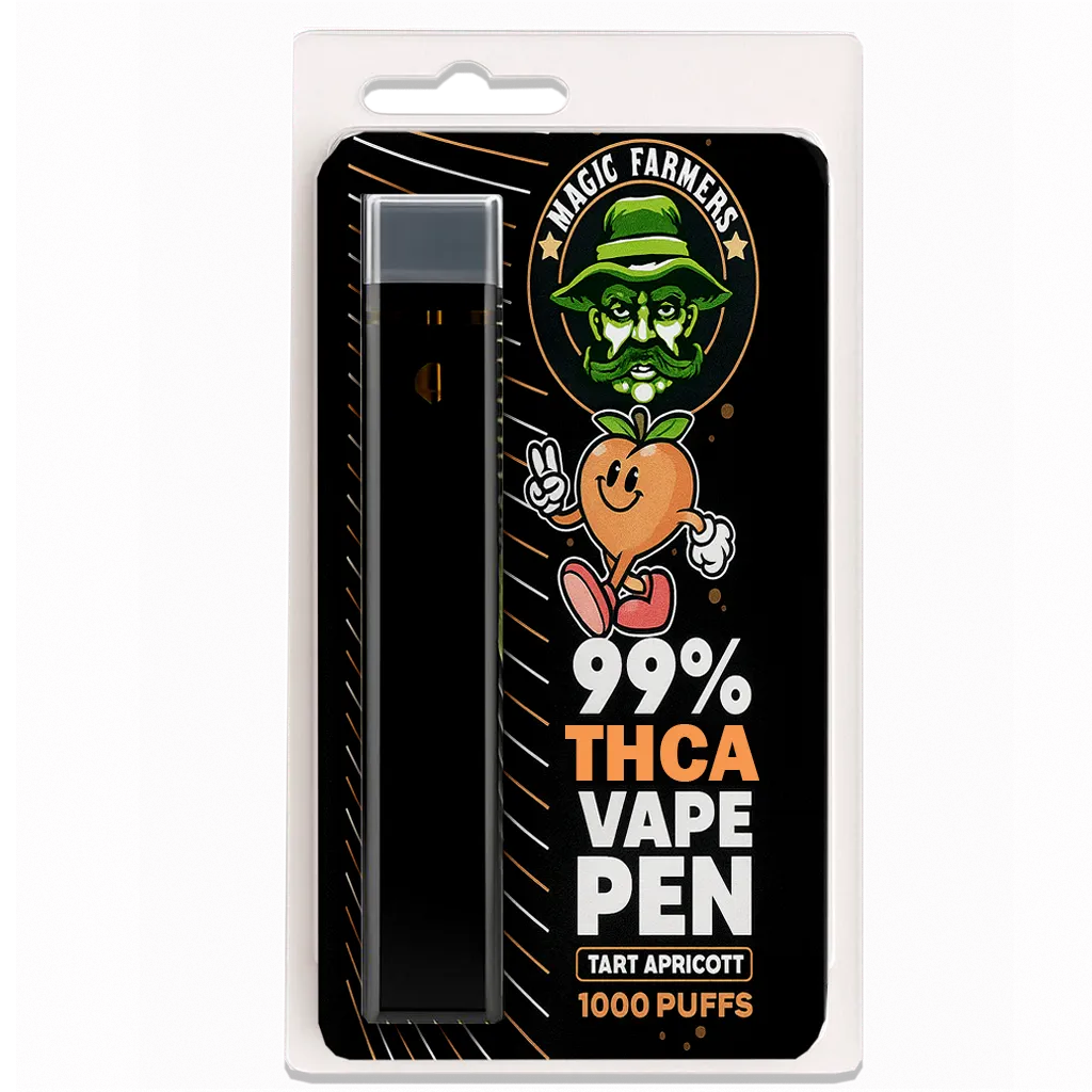 Köp THCA vape Tart Apricot – 99 % från Magic Farmer, laglig i Sverige