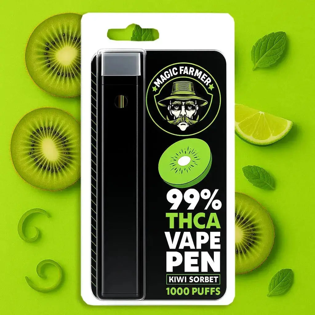 Köp THCA vape Kiwi Sorbet – 99 % engångsvape, laglig i Sverige